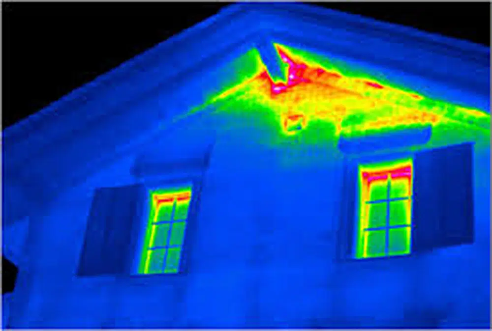 Thermische inspectie van een dak